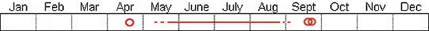 Seasonal status from Fraser Valley Birding records